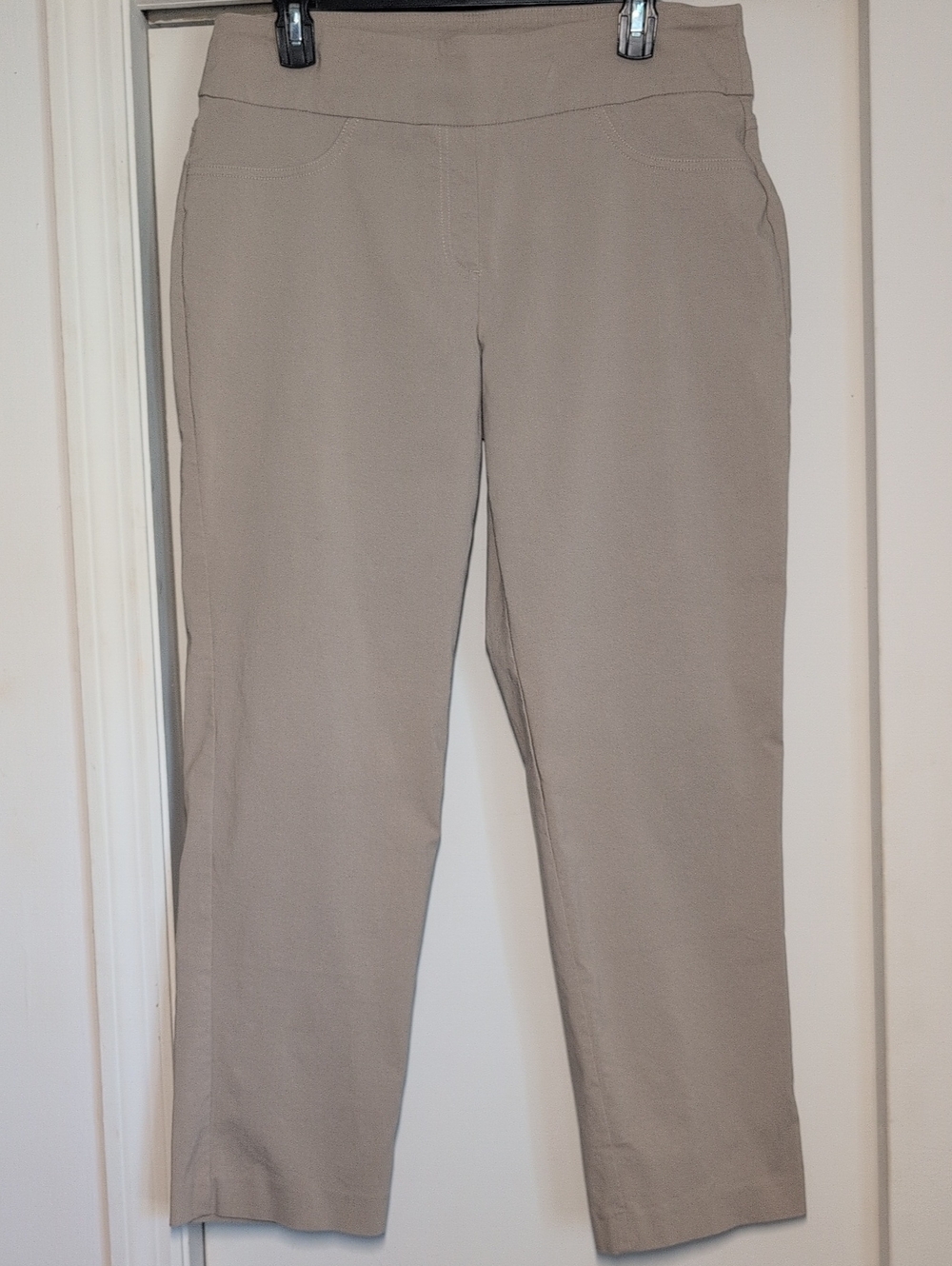 Ruby Rd. Straight-Leg Pull-On Pants  Taupe Size 14